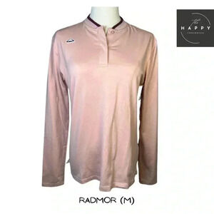 RADMOR Women’s Olivia Long Sleeve Jersey Henley Golfing Shirt Size M